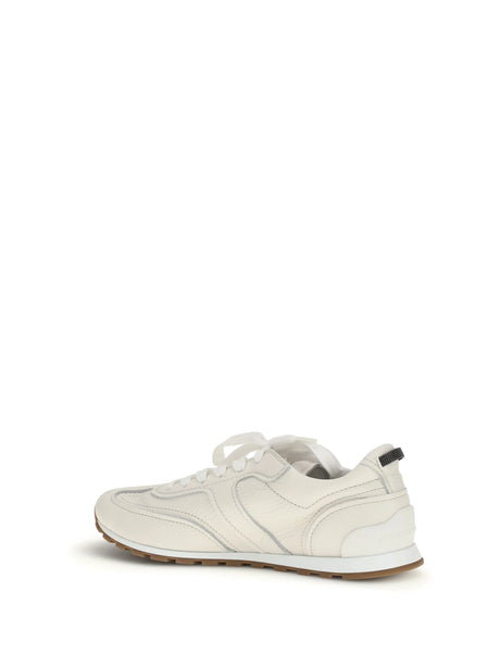 Brunello Cucinelli Leather Sneakers - Butter