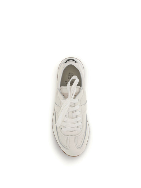 Brunello Cucinelli Leather Sneakers - Butter