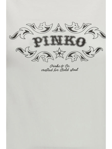 Pinko Imperia T-shirt Jersey Vintage - White/Black