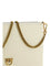 Pinko Leather Shoulder Bag - White Seta-Antique Gold