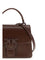 Pinko Shiny leather Love One Top mini Handbag - Burgundy Wine- Block Color
