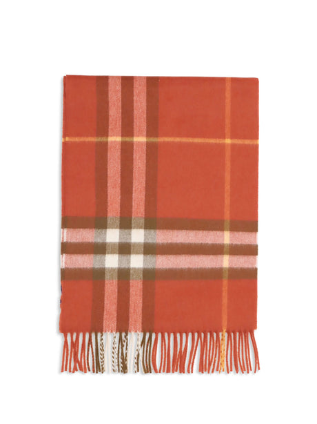 Burberry Cashmere Check Scarf - Roux Red