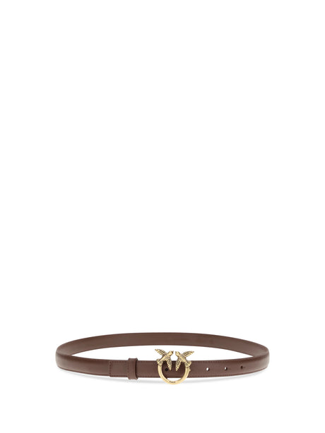 Pinko Love Berry Belt - Burgundy Wine-Antique Gold