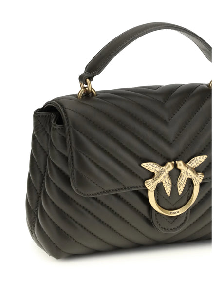 Pinko Love Lady Mini Handbag - Green Mud-Antique Gold