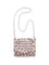 Self-Portrait Crystal mesh Pouch - Pink