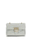 Pinko Love Classic leather Shoulder Bag - Grey Pearl-Antique Gold