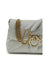 Pinko Love Classic leather Shoulder Bag - Grey Pearl-Antique Gold
