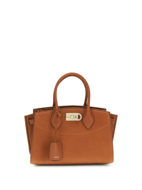 Ferragamo New Ferragamo Studio Handbag - New Cognac