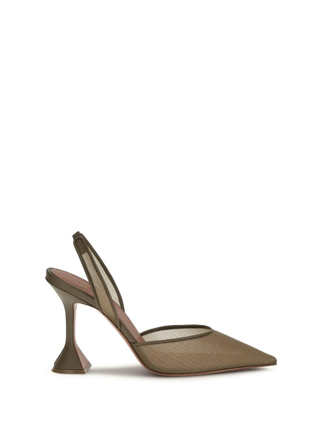 Amina Muaddi Holli Pumps - Taupe