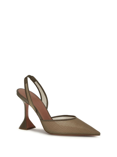Amina Muaddi Holli Pumps - Taupe