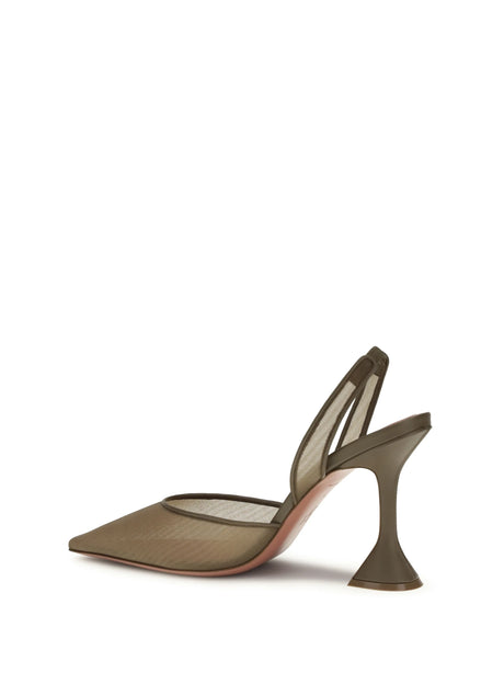 Amina Muaddi Holli Pumps - Taupe