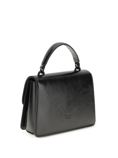 Pinko Shiny leather Love One Top mini Handbag - Black Limousine Block Color