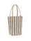 Valentino Garavani Striped raffia Bucket Bag - Natural/Light Blue/Natural Camel/Selleria