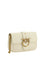 Pinko Love One Shoulder Bag - White Seta-Antique Gold