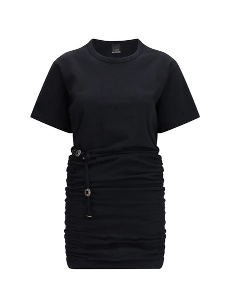 Pinko Short jersey Dress - Black Limousine