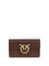 Pinko Love One Wallet - Burgundy Wine-Antique Gold