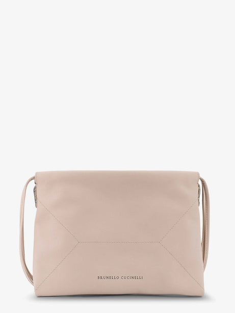 Brunello Cucinelli BC Duo leather shoulder bag - Avory