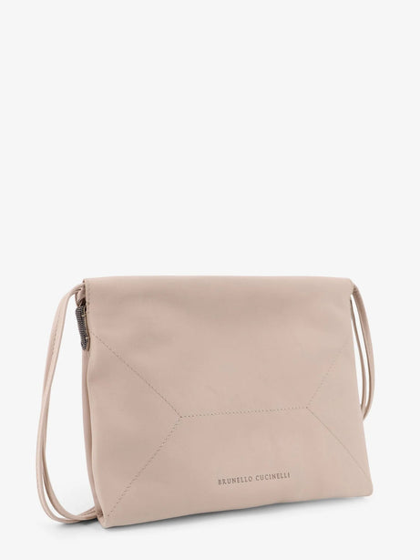 Brunello Cucinelli BC Duo leather shoulder bag - Avory