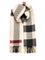 Burberry Check Wool Scarf - White
