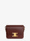 Celine Teen Triomphe leather crossbody bag - Chestnut