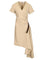 Loewe Cotton And Silk Belted Dress - Beige
