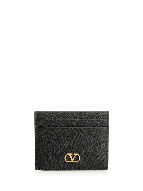 Valentino Garavani Vlogo Signature Card Holder - Black