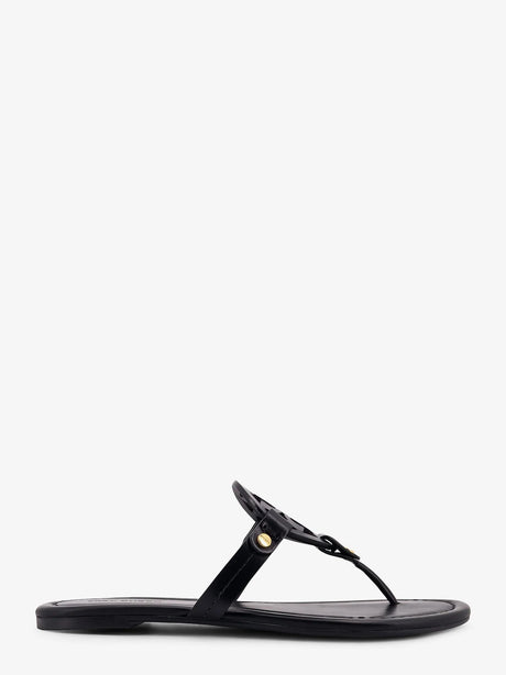 Tory Burch Miller leather thong sandals - Perfect Black