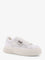 Pinko Yoko leather sneakers with mesh inserts - Bianco