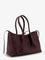 Bottega Veneta Pinacoteca leather handbag with Intrecciato motif - Dark Barolo/Pick-M B