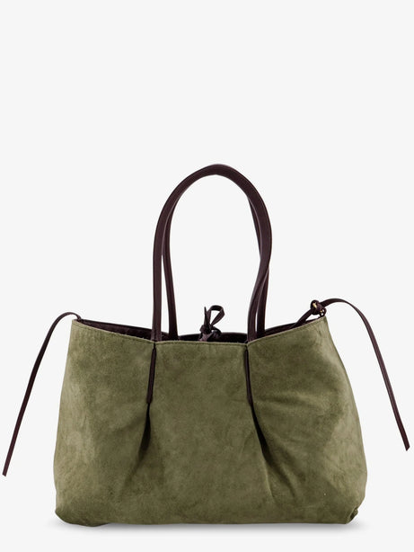 Bottega Veneta Pinacoteca leather handbag with Intrecciato motif - Dark Barolo/Pick-M B