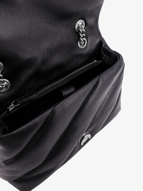 Pinko Matelassé leather shoulder bag - Nero