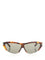 Saint Laurent Half Frame Sunglasses - Brown
