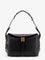 Pinko Leather shoulder bag with metal logo detail - Nero