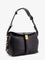 Pinko Leather shoulder bag with metal logo detail - Nero