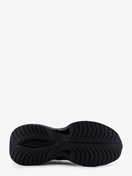 Pinko Ariel 33 leather sneakers with nylon inserts - Nero