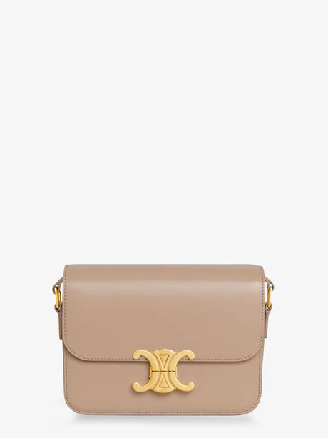 Celine Teen Triomphe leather crossbody bag - Safari
