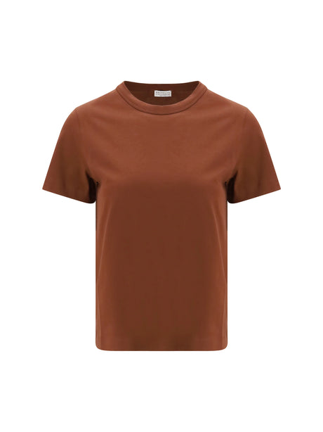Brunello Cucinelli Monochrome T-Shirt - Mulberry