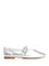 Roger Vivier Efflorescence Leather Strappy Ballerinas - Silver