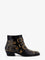 Chloe' Leather Susan boots with metal details - Black Gold.