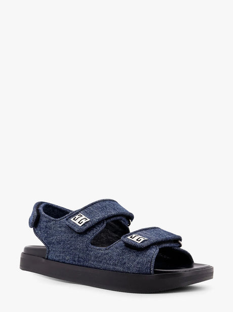 Givenchy Strap flat denim sandals - Blu