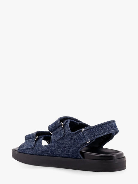 Givenchy Strap flat denim sandals - Blu