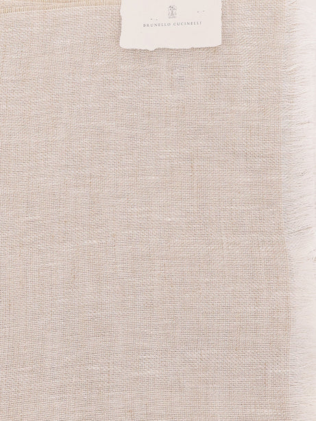 Brunello Cucinelli Sparkling linen scarf - Beige Panama