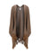 Brunello Cucinelli Open Poncho - Tabacco+Canna Di Fucile