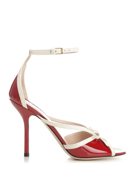 Valentino Garavani Bepointy Patent Leather Sandal - Red