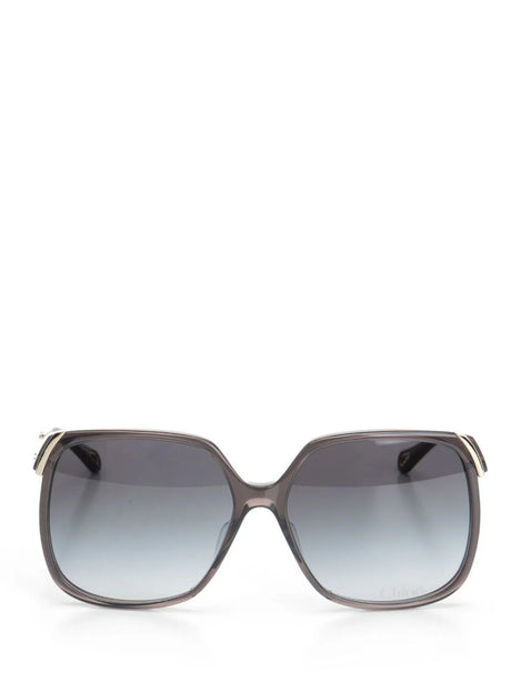Chloe' Oversized Square Sunglasses - Gold
