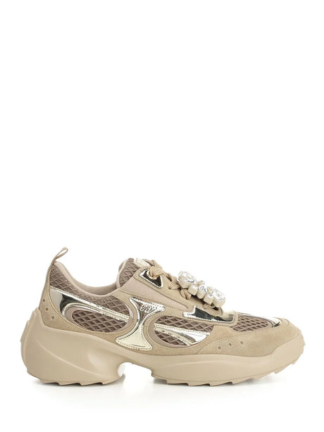 Roger Vivier Viv' On The Run Sneakers - Beige