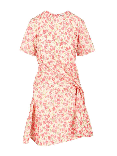 Loewe Silk Blend Taffeta Dress - Rose