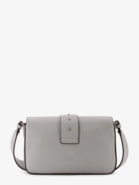 Pinko Mini Love Bag leather crossbody bag - Grigio