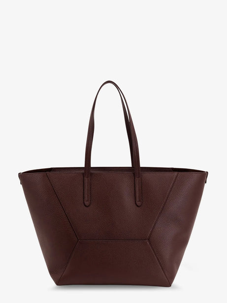 Brunello Cucinelli BC Duo hammered leather shoulder bag - Burgundy