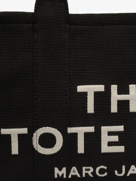 Marc Jacobs Traveler Tote canvas shopping bag with logo on the front - Black
